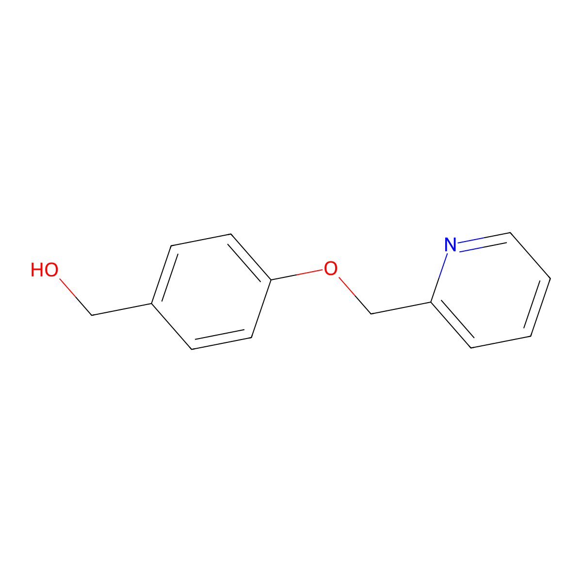 (4-(Pyridin-2-ylmethoxy)-phenyl)-methanol molecular structure, CAS 50596-34-4