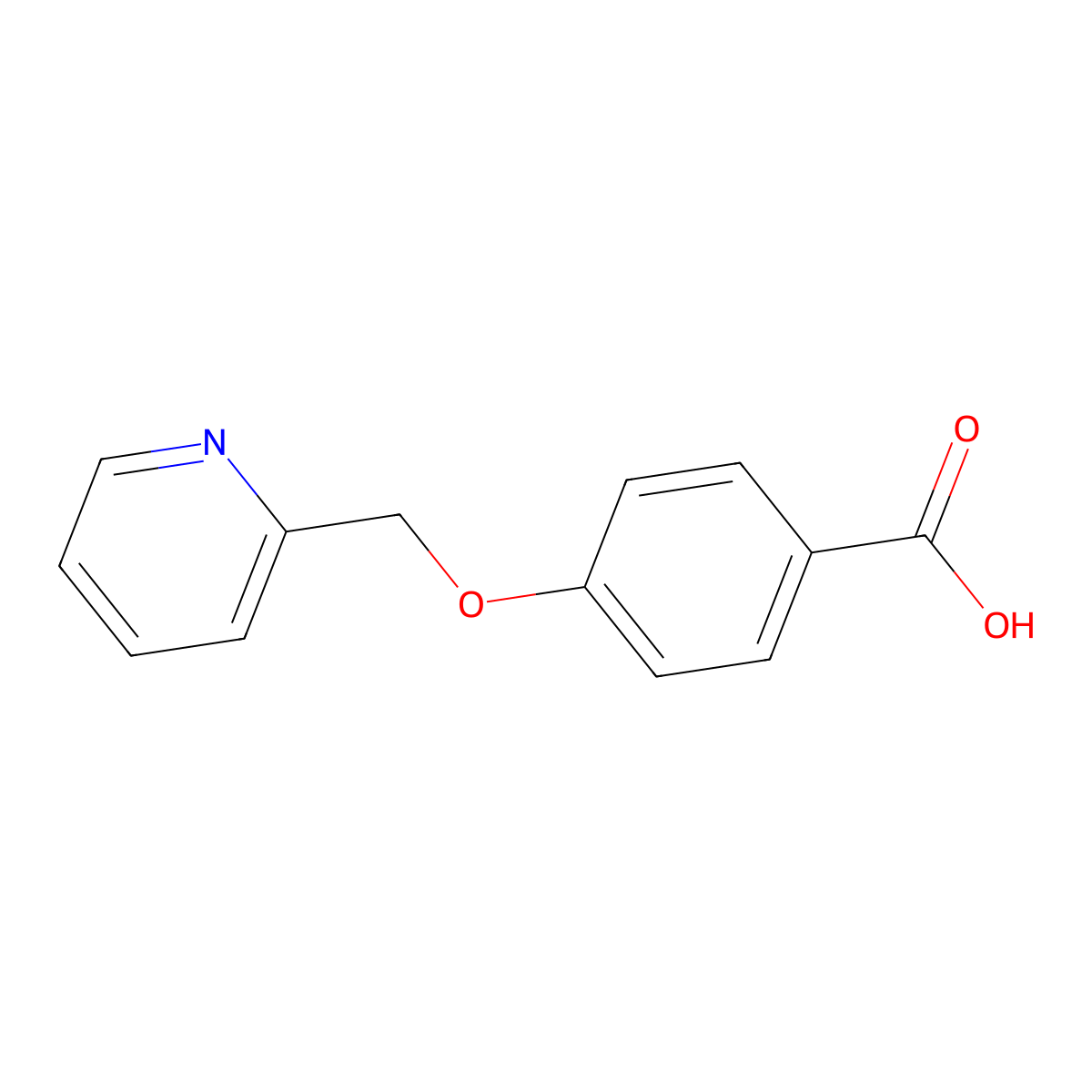 4-(Pyridin-2-ylmethoxy)benzoic acid molecular structure, CAS 50596-36-6