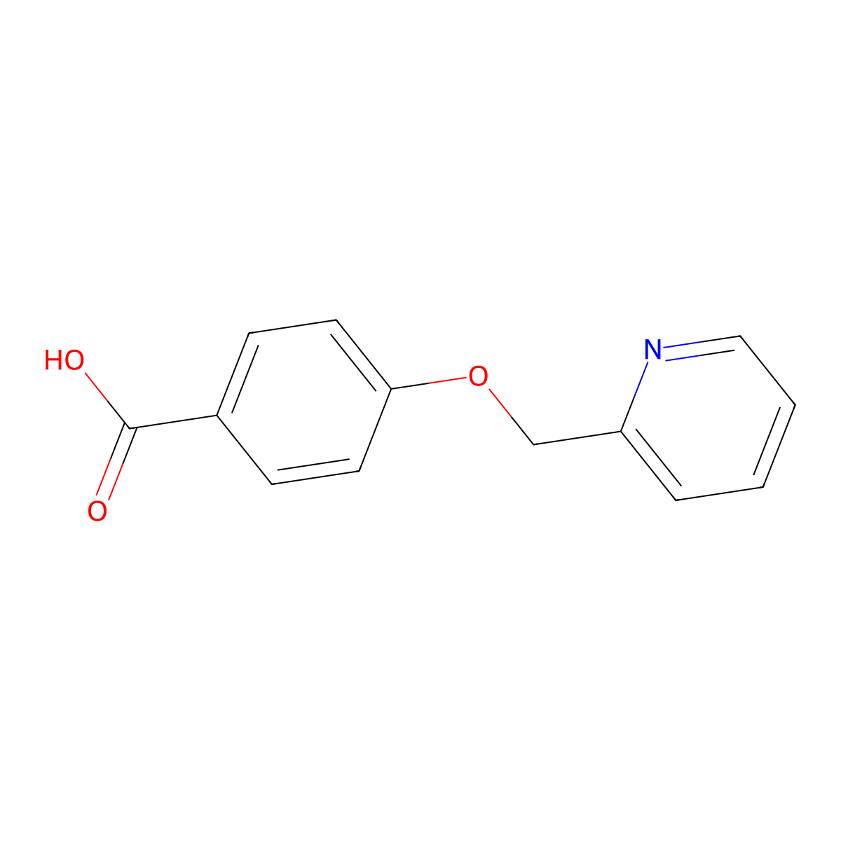 4-(Pyridin-2-ylmethoxy)benzoic acid molecular structure, CAS 50596-36-6