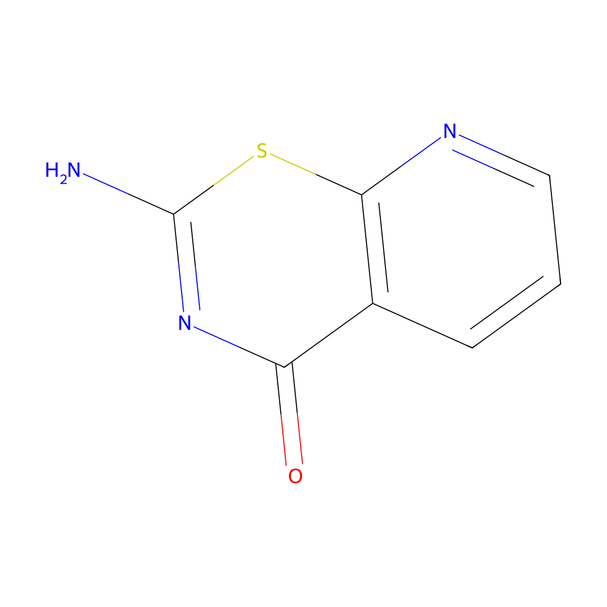 2-Aminopyrido[3,2-e][1,3]thiazin-4-one molecular structure, CAS 50596-69-5