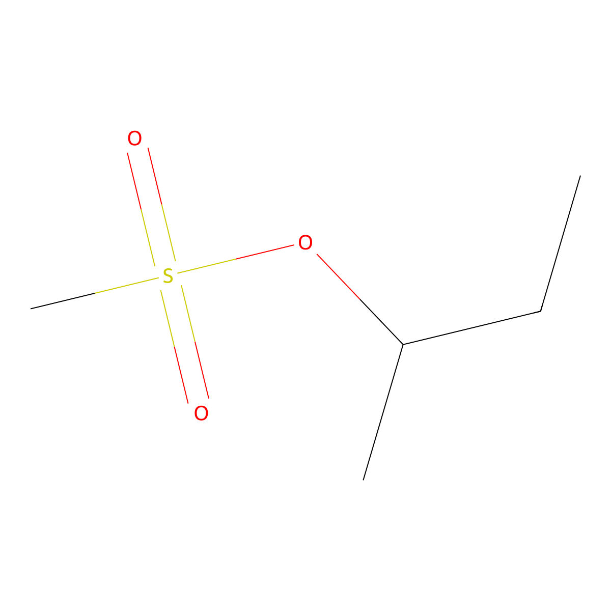 (2S)-butan-2-yl methanesulfonate molecular structure, CAS 50599-13-8