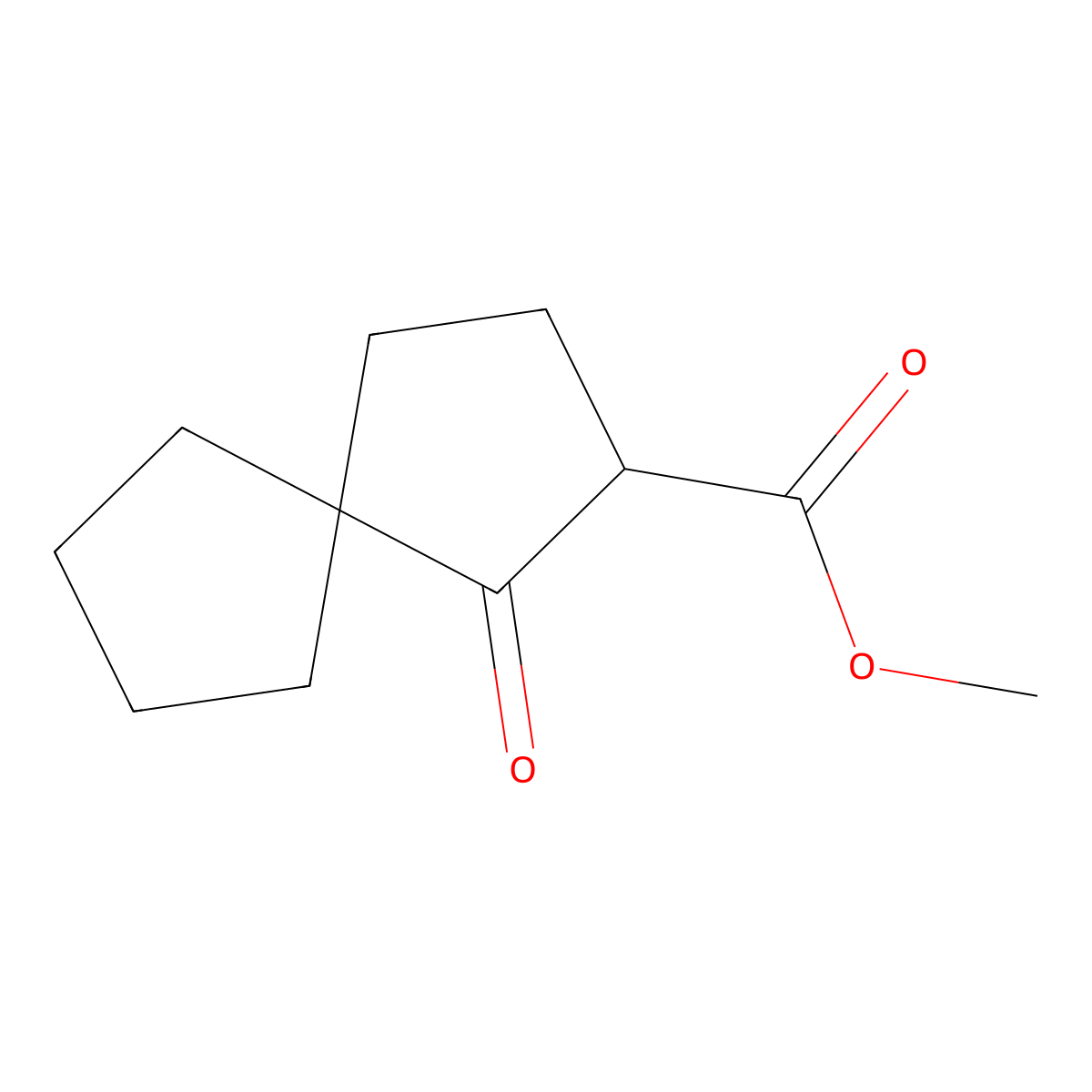 Methyl 1-oxospiro[4.4]nonane-2-carboxylate molecular structure, CAS 50599-16-1