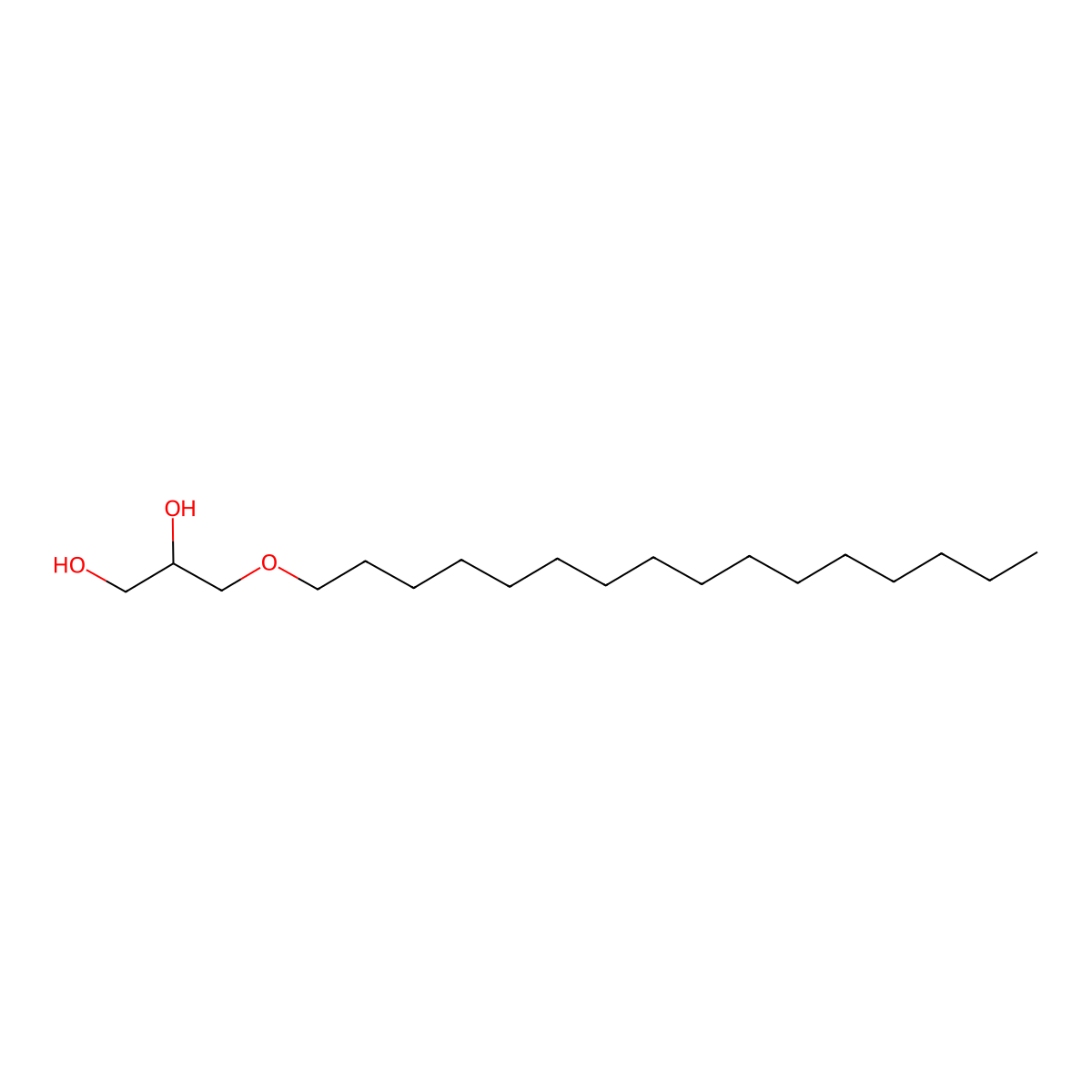 Chimyl Alcohol molecular structure, CAS 506-03-6