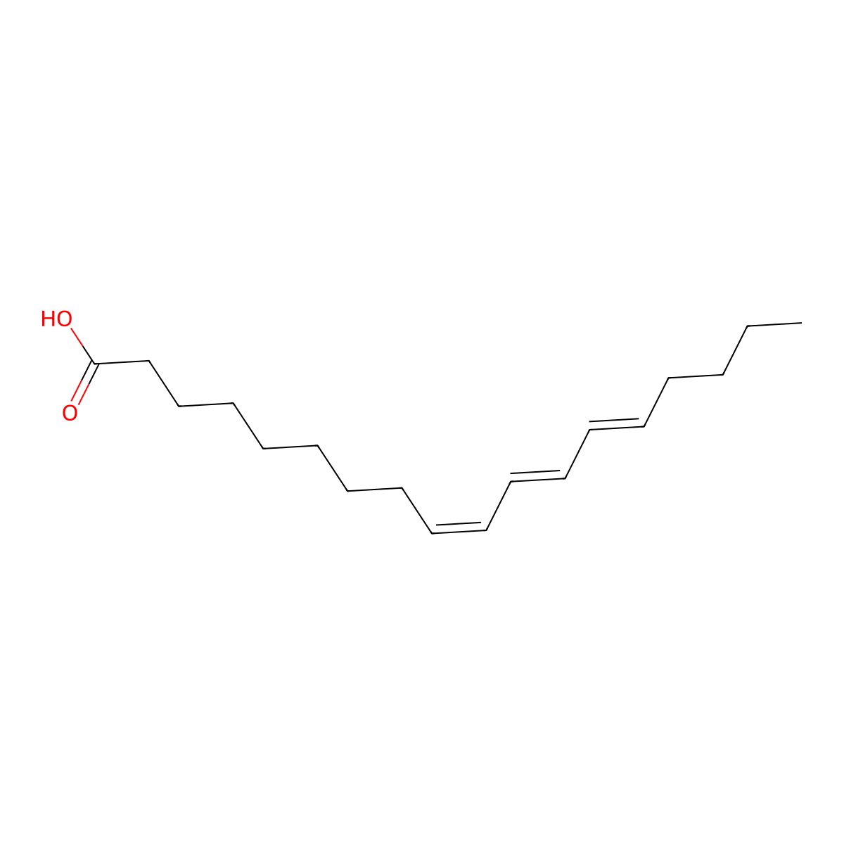 Alpha-Eleostearic acid molecular structure, CAS 506-23-0