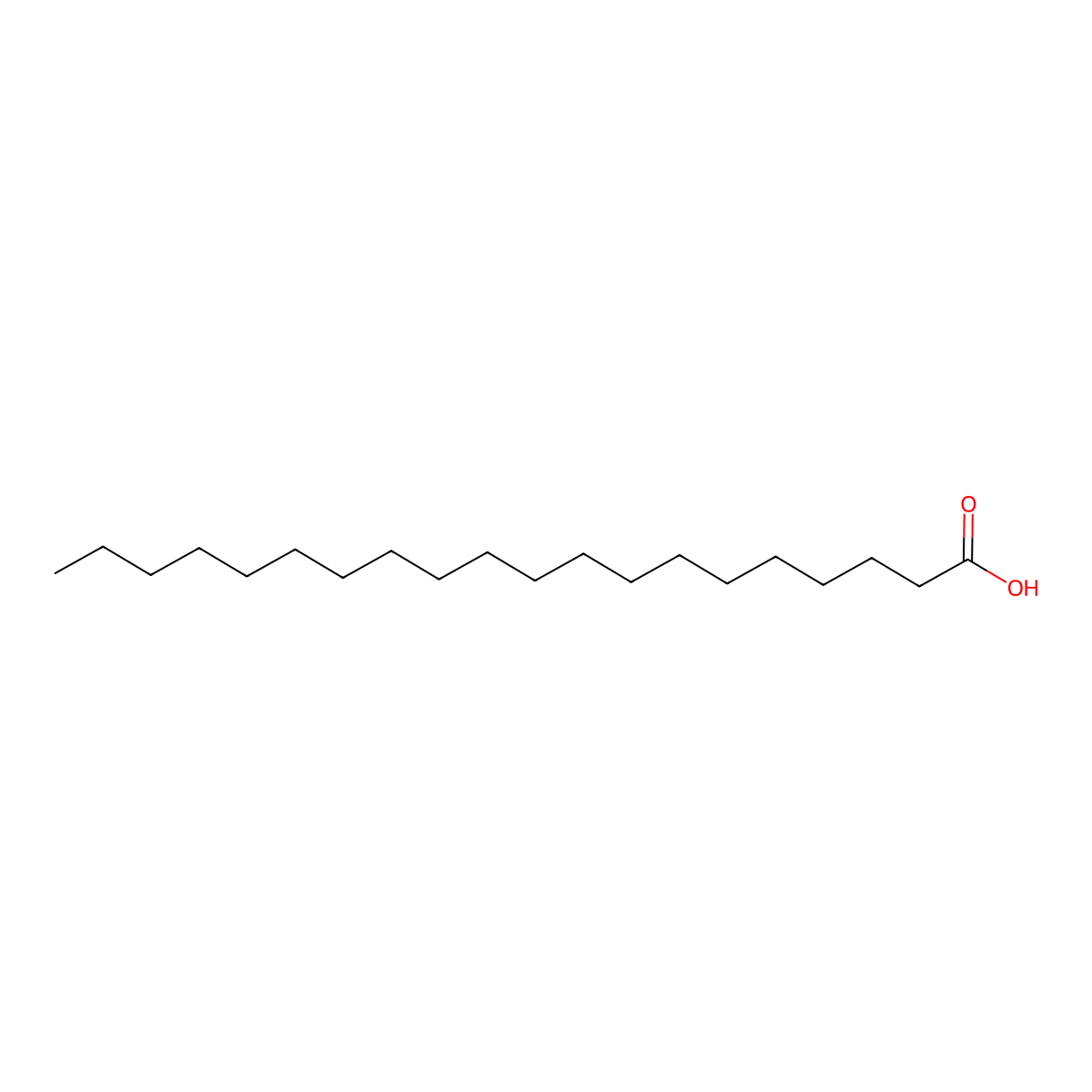 Eicosanoic Acid molecular structure, CAS 506-30-9