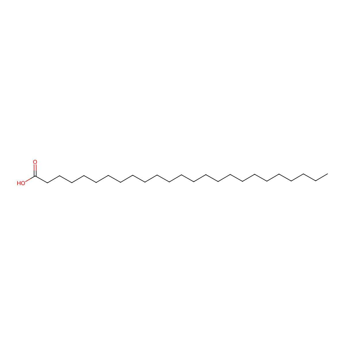 Pentacosanoic acid molecular structure, CAS 506-38-7