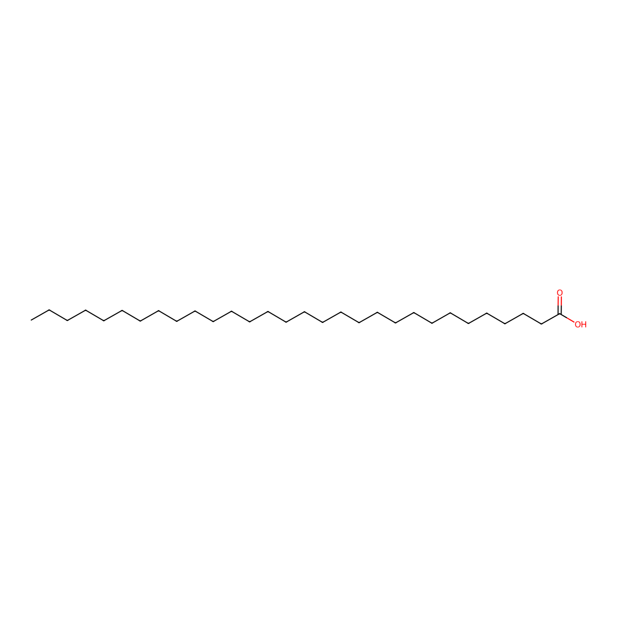Triacontanoic acid molecular structure, CAS 506-50-3