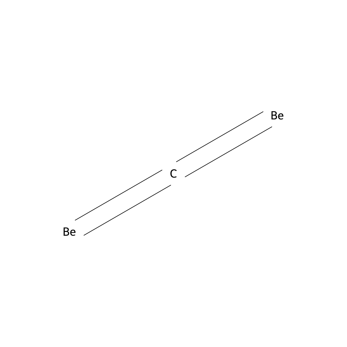 Beryllium carbide molecular structure, CAS 506-66-1