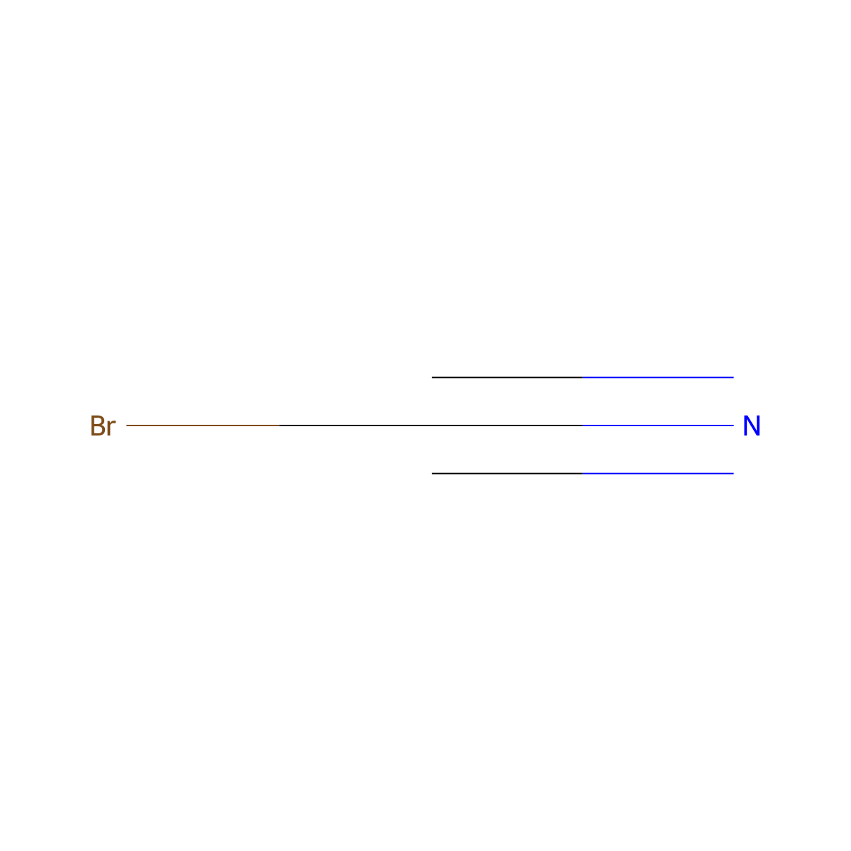Cyanogen Bromide molecular structure, CAS 506-68-3