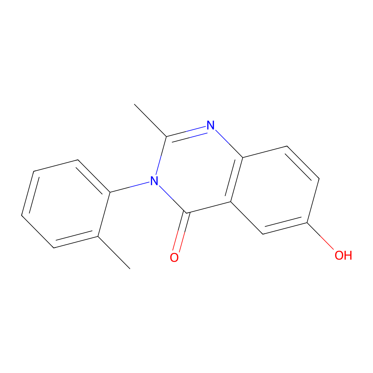 6-Hydroxymethaqualone molecular structure, CAS 5060-51-5