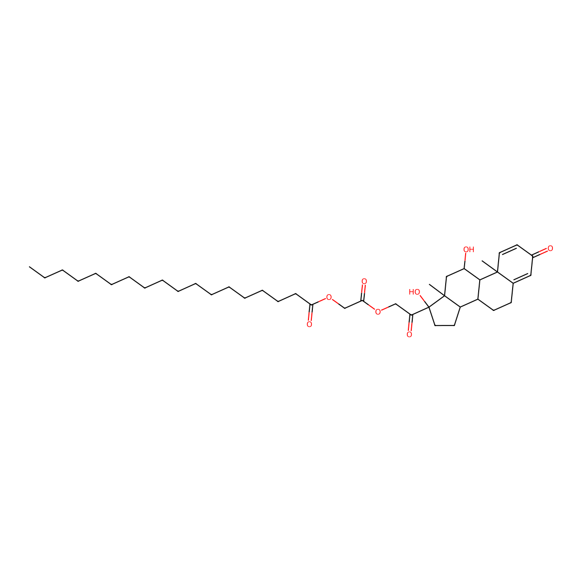 Prednisolone Steaglate molecular structure, CAS 5060-55-9