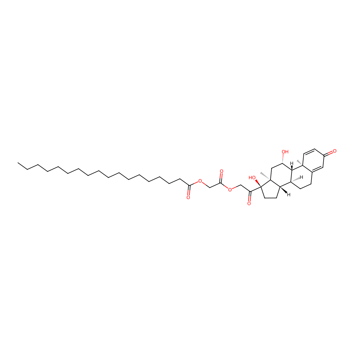 Prednisolone Steaglate molecular structure, CAS 5060-55-9