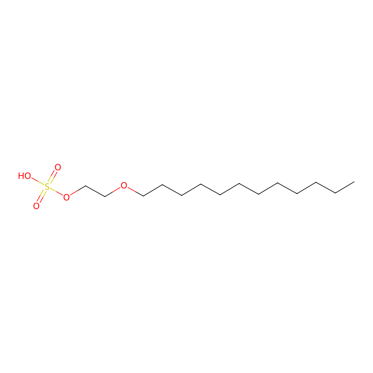 2-Dodecoxyethyl hydrogen sulfate molecular structure, CAS 50602-06-7