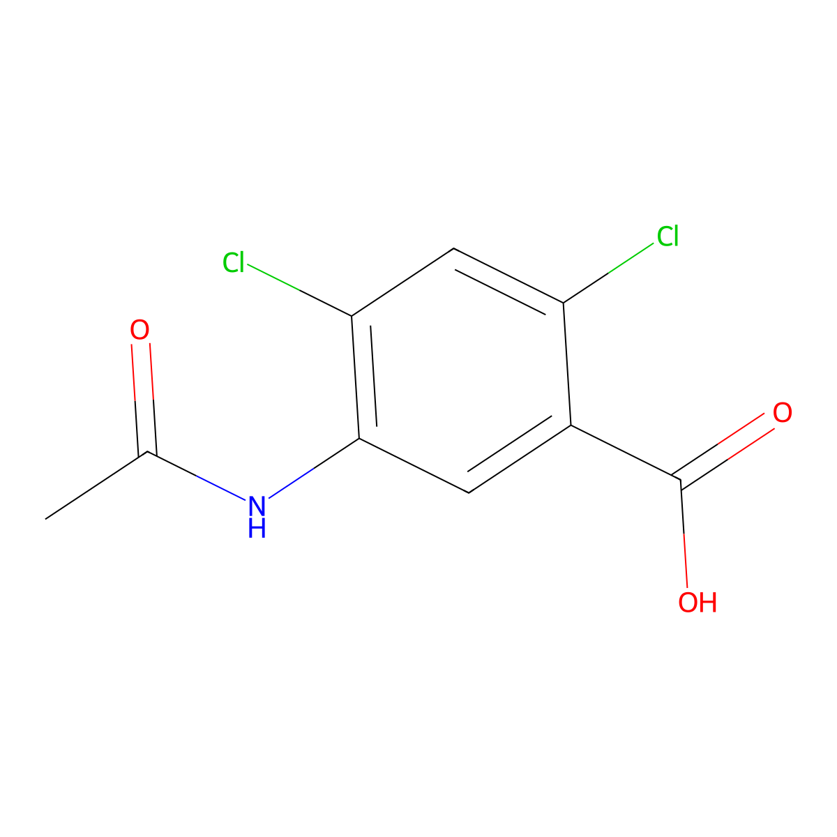 5-(Acetylamino)-2,4-dichlorobenzoic acid molecular structure, CAS 50602-49-8