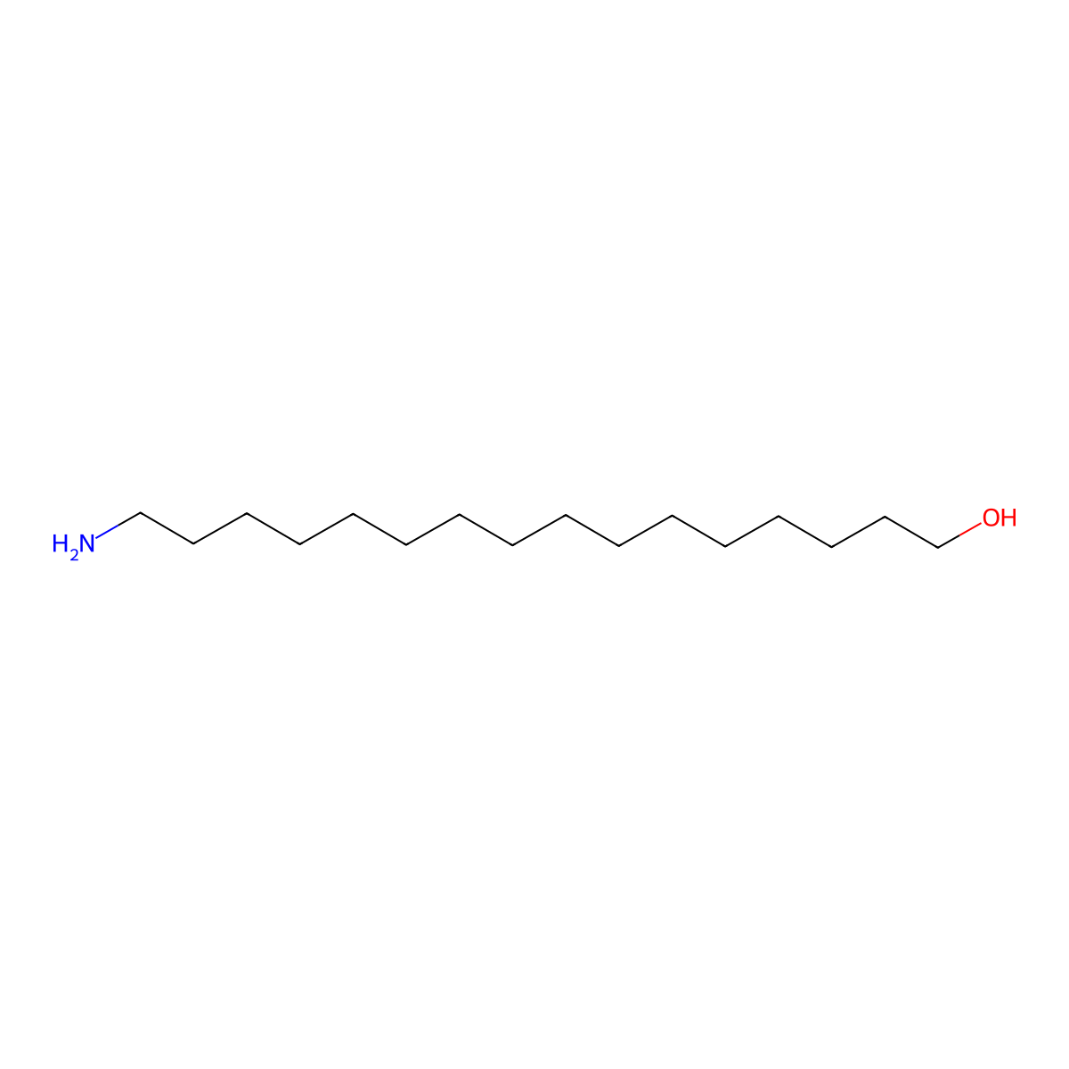 16-Aminohexadecan-1-ol molecular structure, CAS 50602-69-2