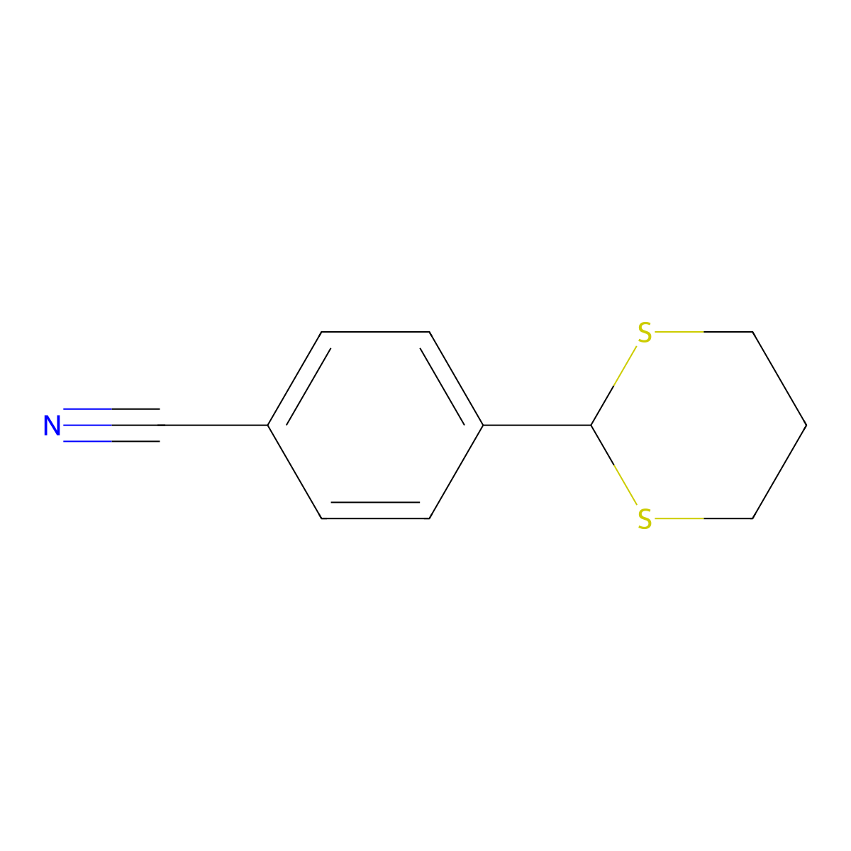 4-(1,3-Dithian-2-yl)benzonitrile molecular structure, CAS 50603-38-8