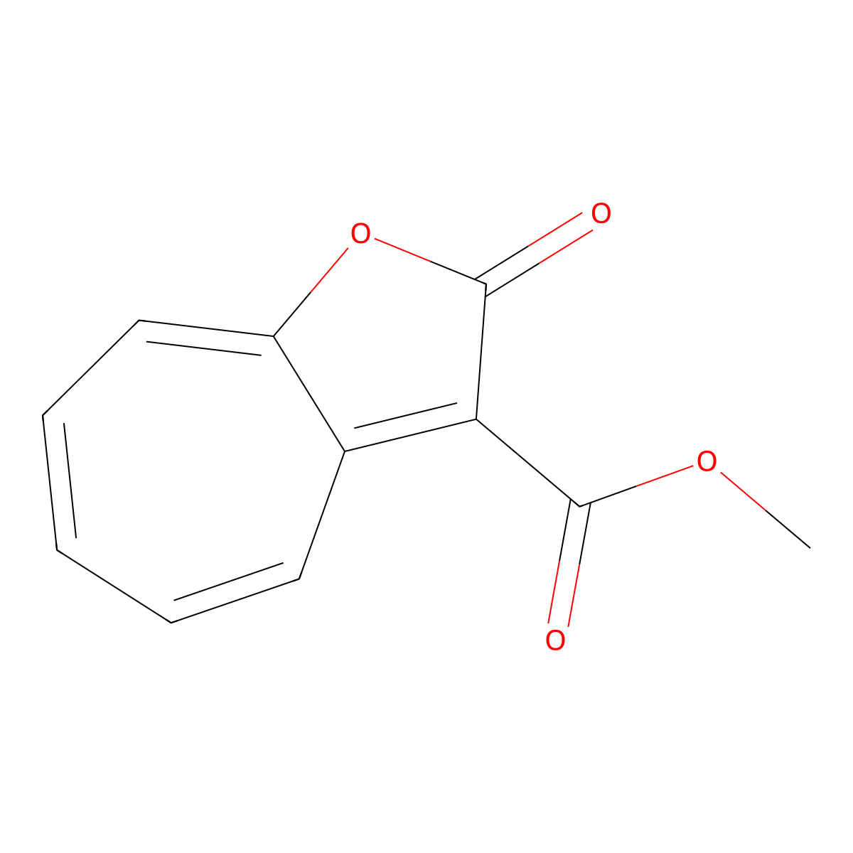3-(Methoxycarbonyl)-2H-cyclohepta[b]furan-2-one molecular structure, CAS 50603-71-9