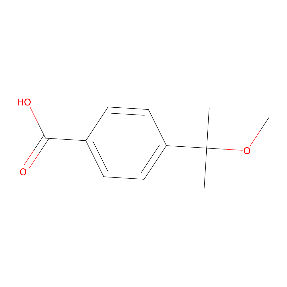 4-(2-Methoxypropan-2-yl)benzoic acid molecular structure, CAS 50604-11-0