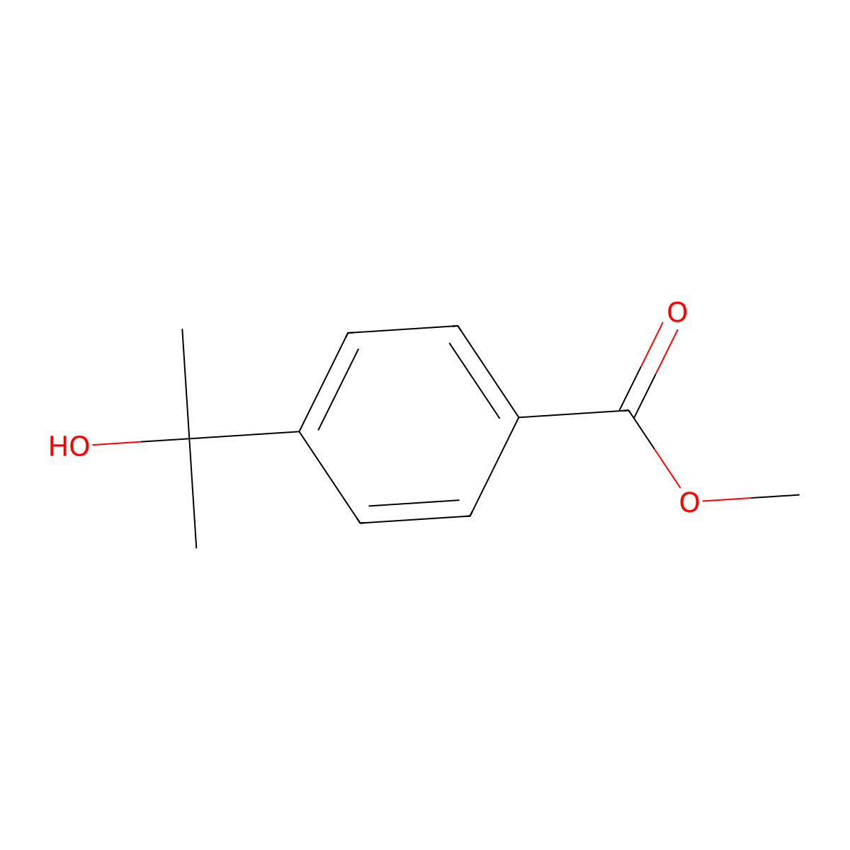 Methyl 4-(2-hydroxypropan-2-yl)benzoate molecular structure, CAS 50604-12-1