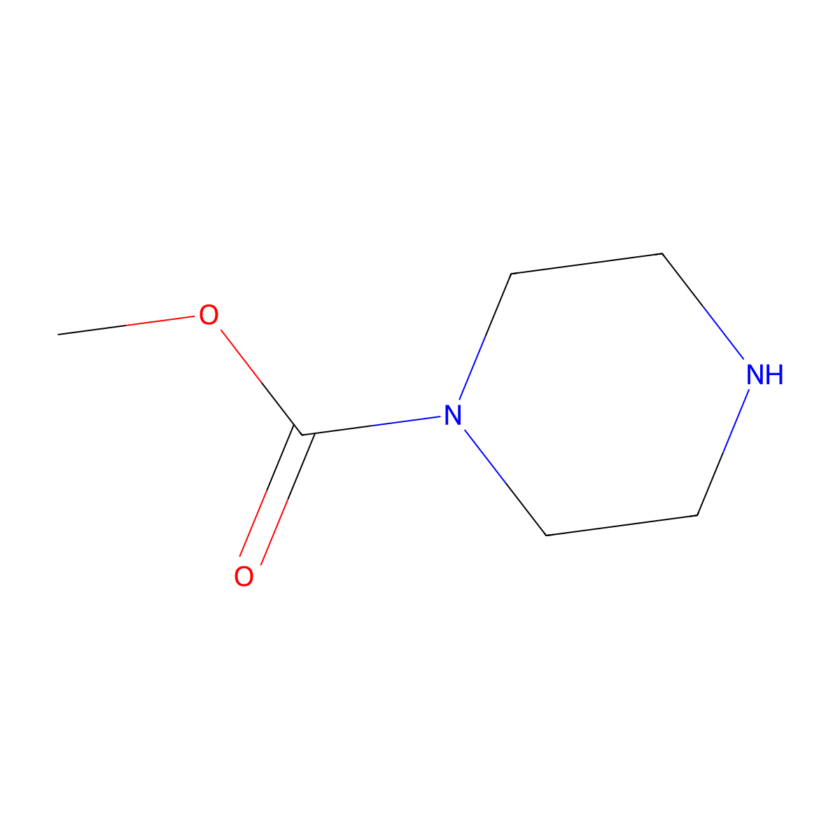 Methyl piperazine-1-carboxylate molecular structure, CAS 50606-31-0