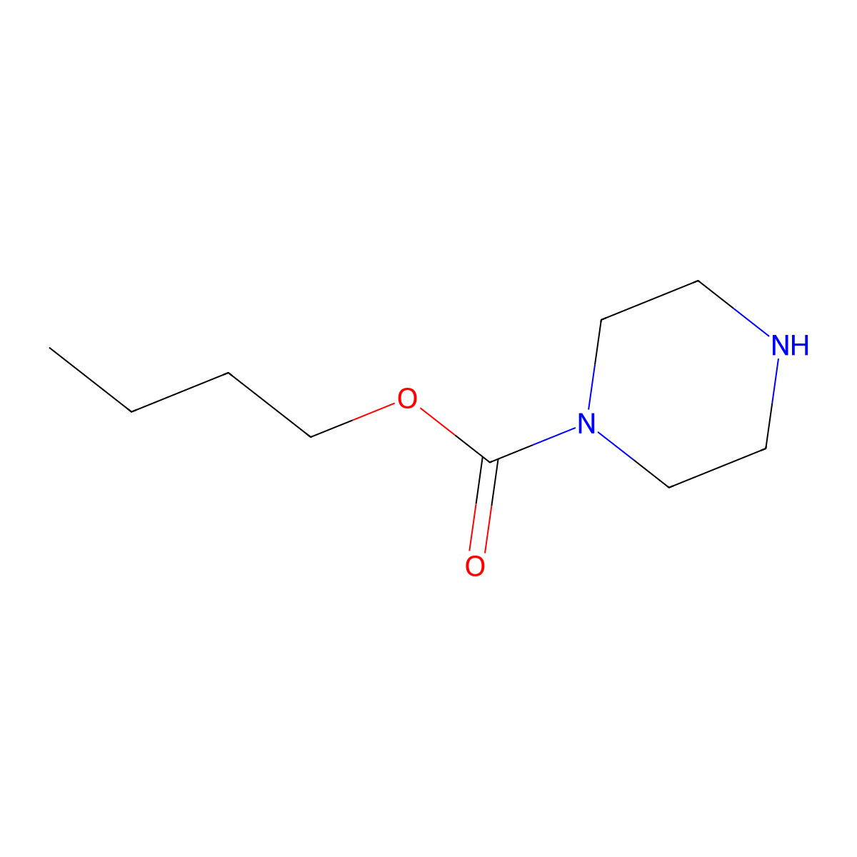 Butyl piperazine-1-carboxylate molecular structure, CAS 50606-32-1