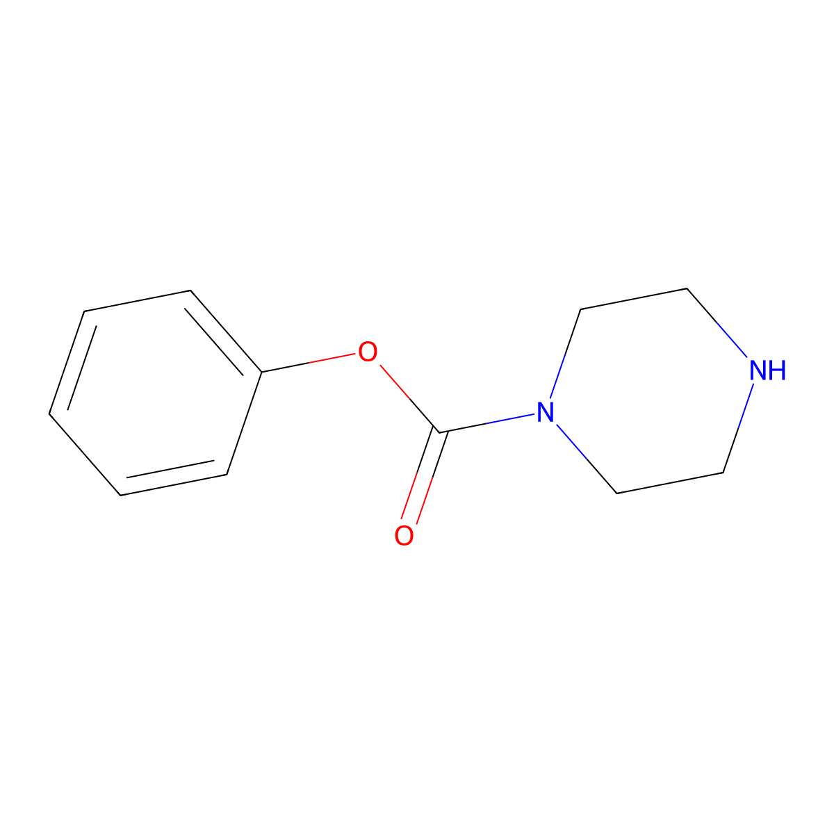 Phenyl piperazine-1-carboxylate molecular structure, CAS 50606-33-2