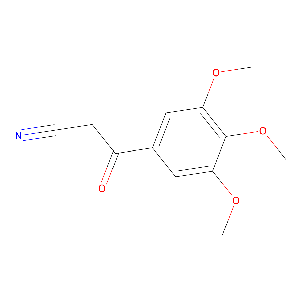 3-Oxo-3-(3,4,5-trimethoxyphenyl)propanenitrile molecular structure, CAS 50606-35-4