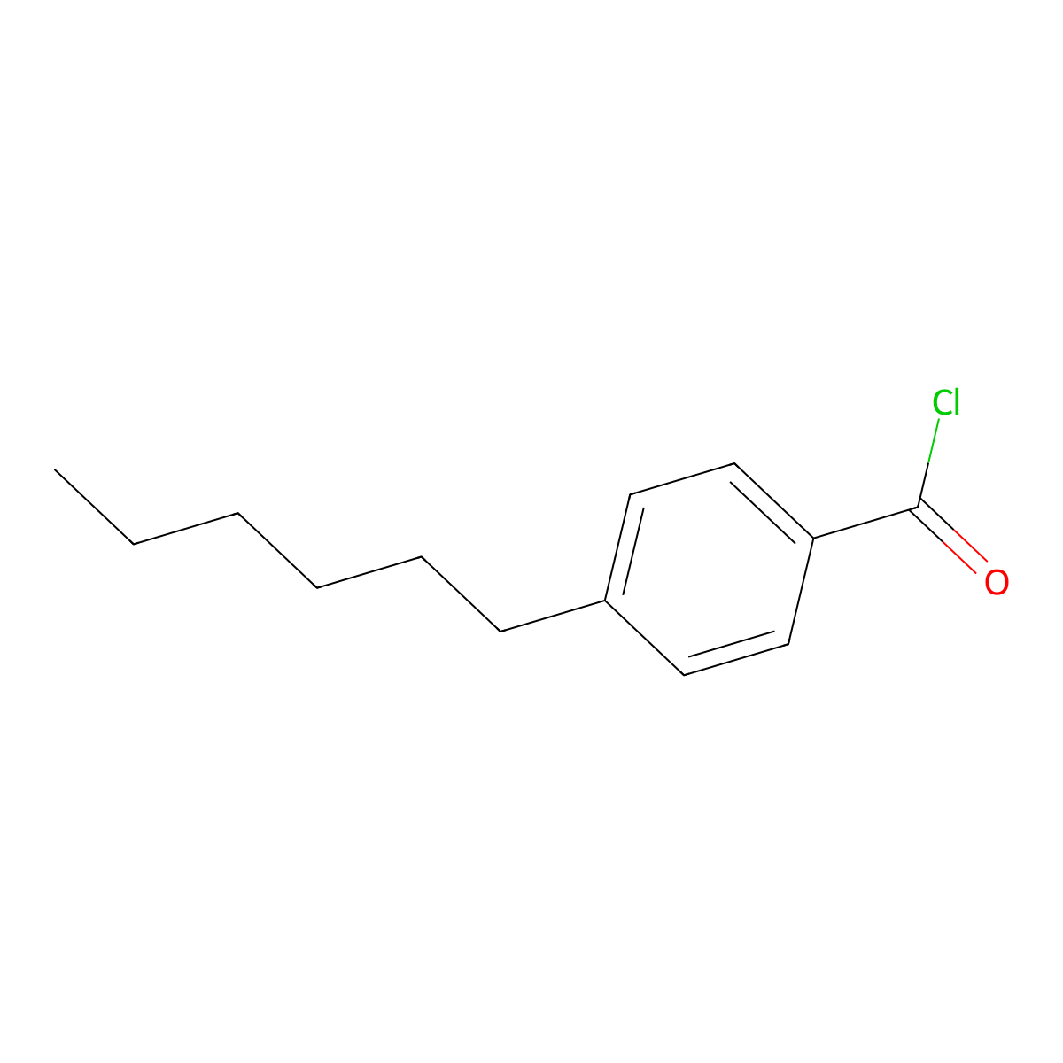 4-Hexylbenzoyl chloride molecular structure, CAS 50606-95-6
