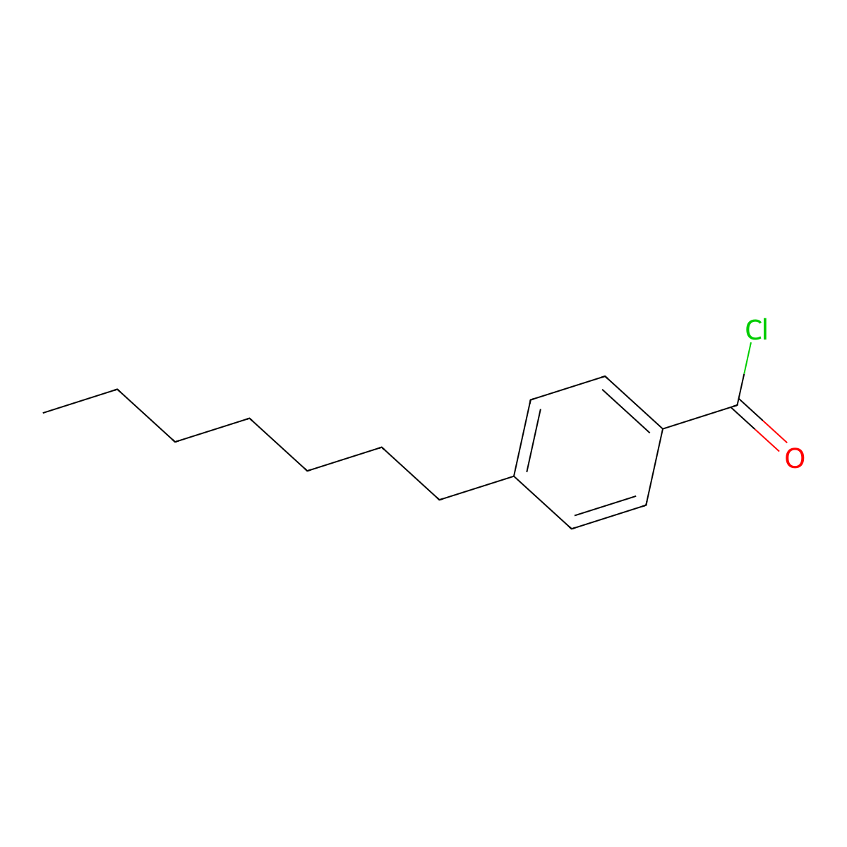 4-Heptylbenzoyl chloride molecular structure, CAS 50606-96-7