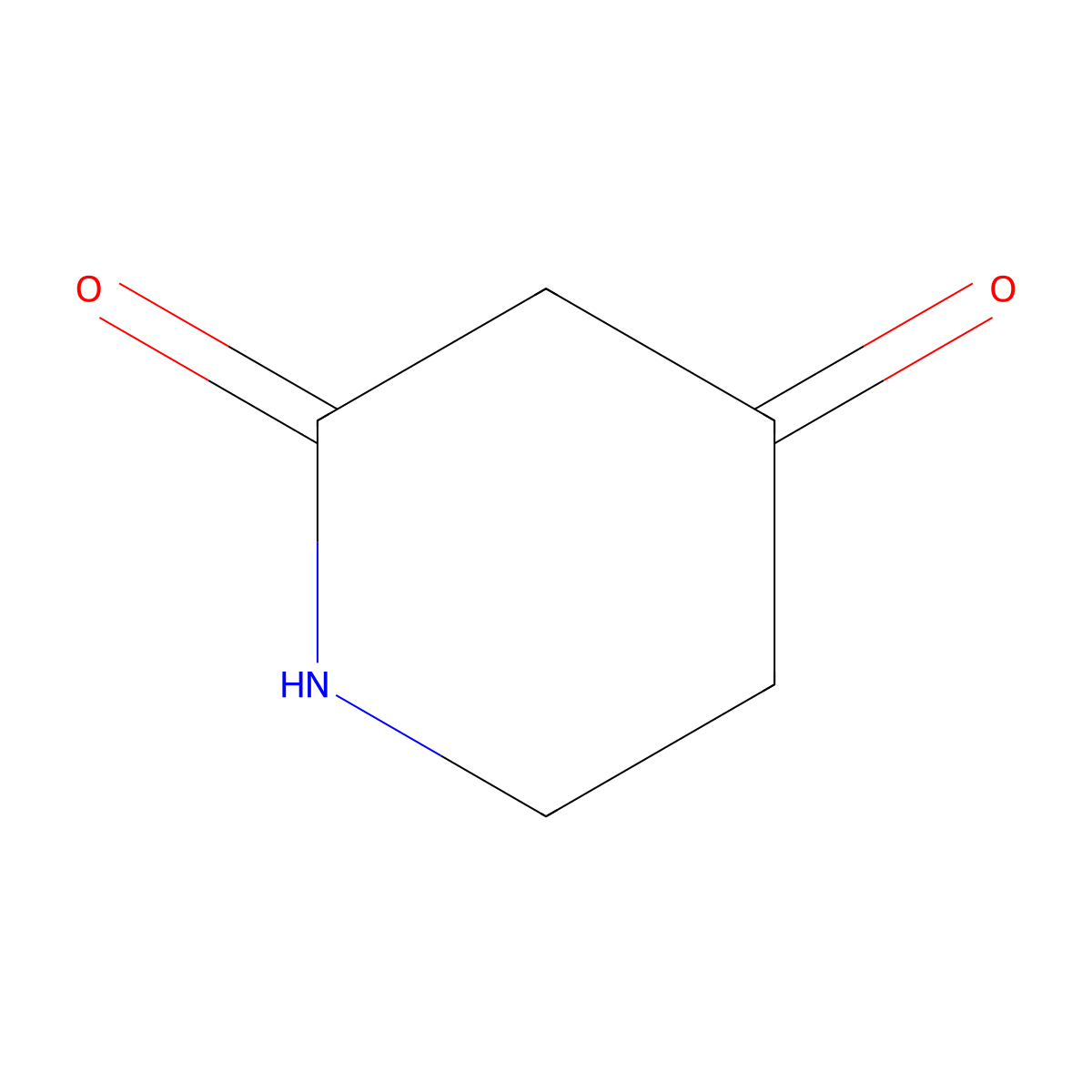 2,4-Piperidinedione molecular structure, CAS 50607-30-2