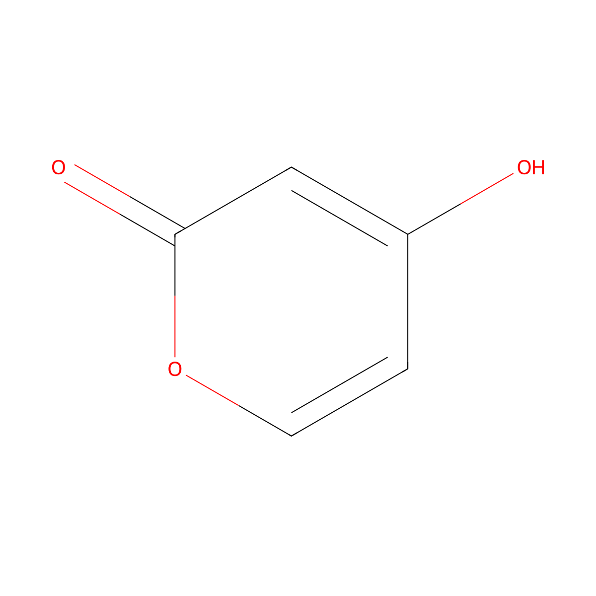 4-Hydroxypyran-2-one molecular structure, CAS 50607-32-4