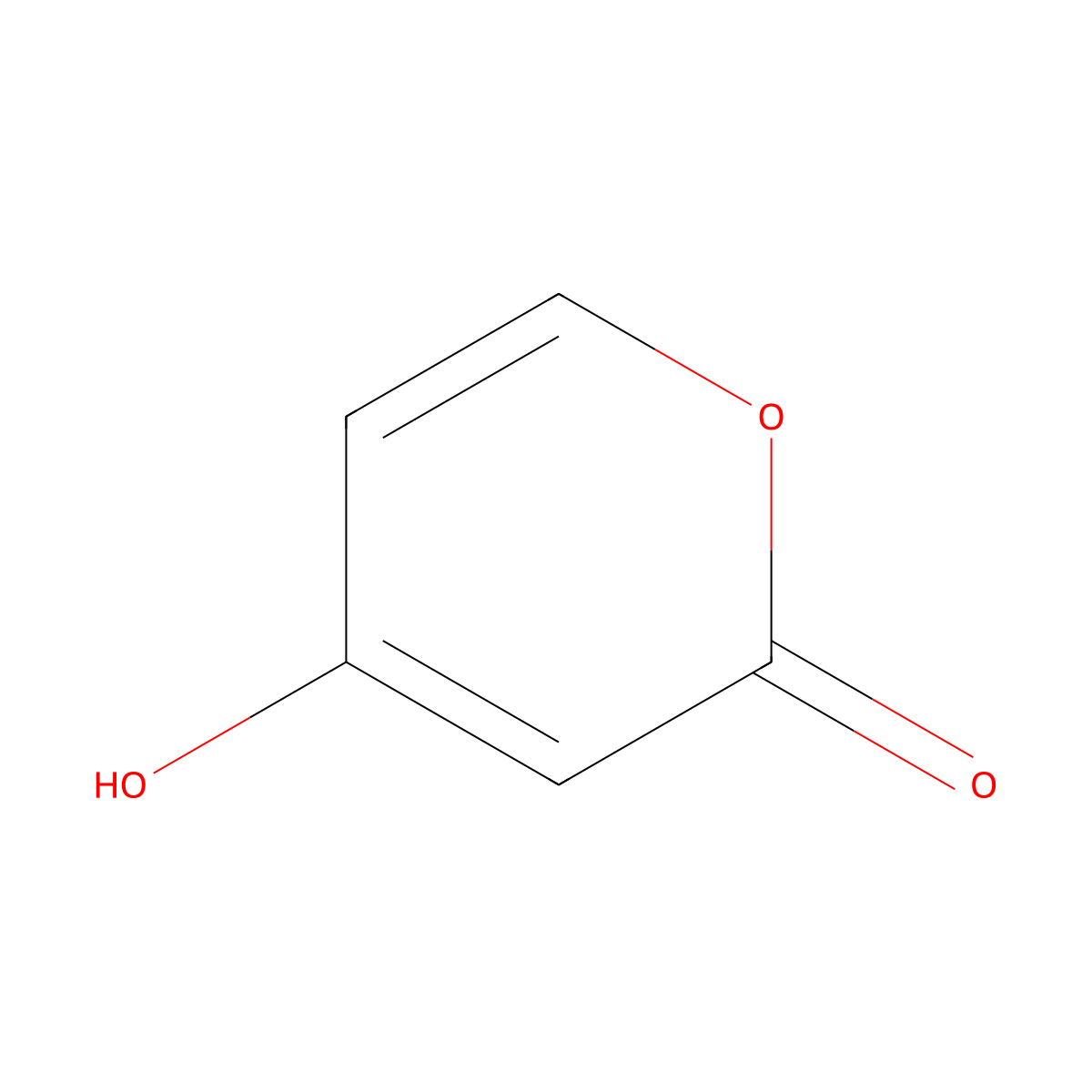4-Hydroxypyran-2-one molecular structure, CAS 50607-32-4