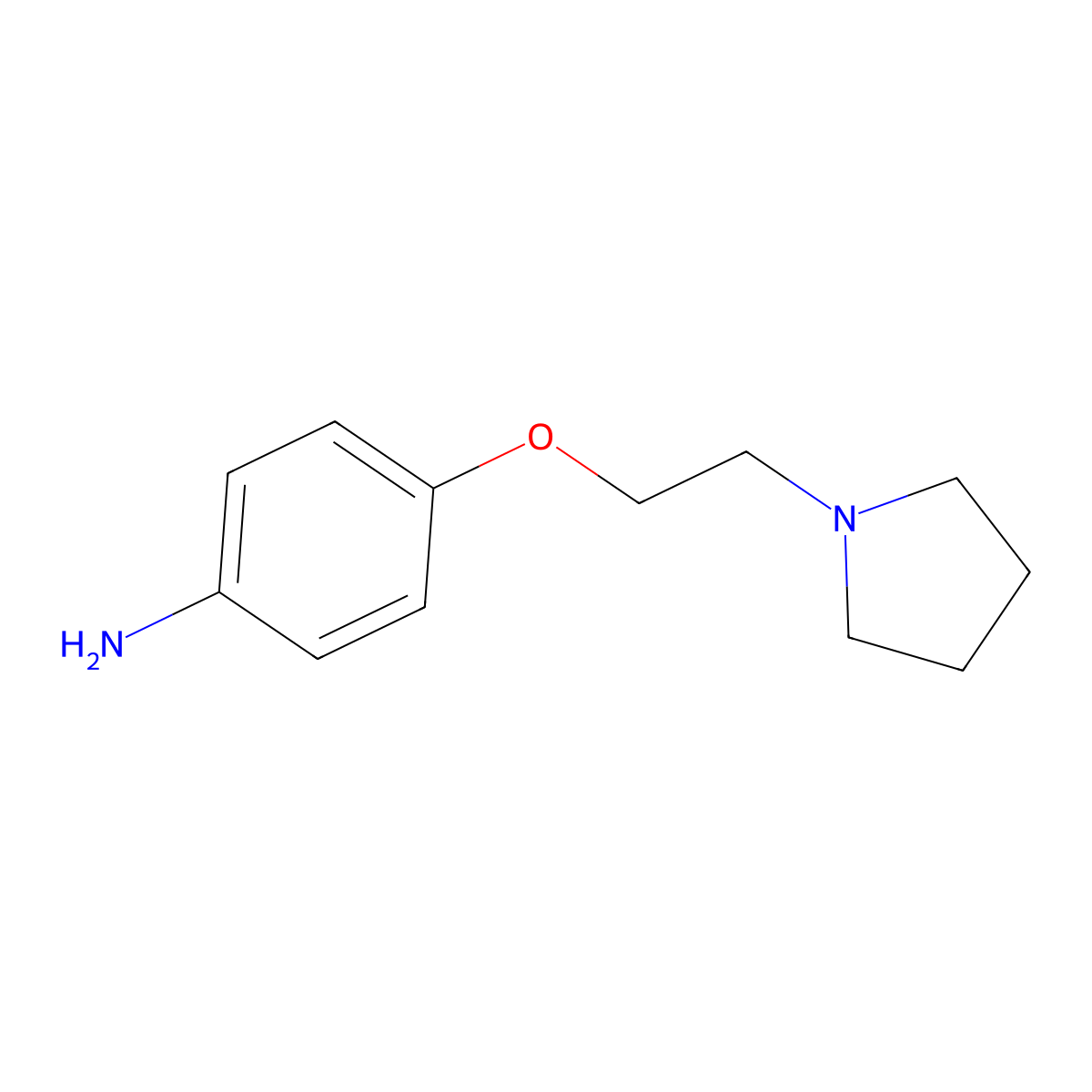 4-(2-(Pyrrolidin-1-yl)ethoxy)aniline molecular structure, CAS 50609-01-3