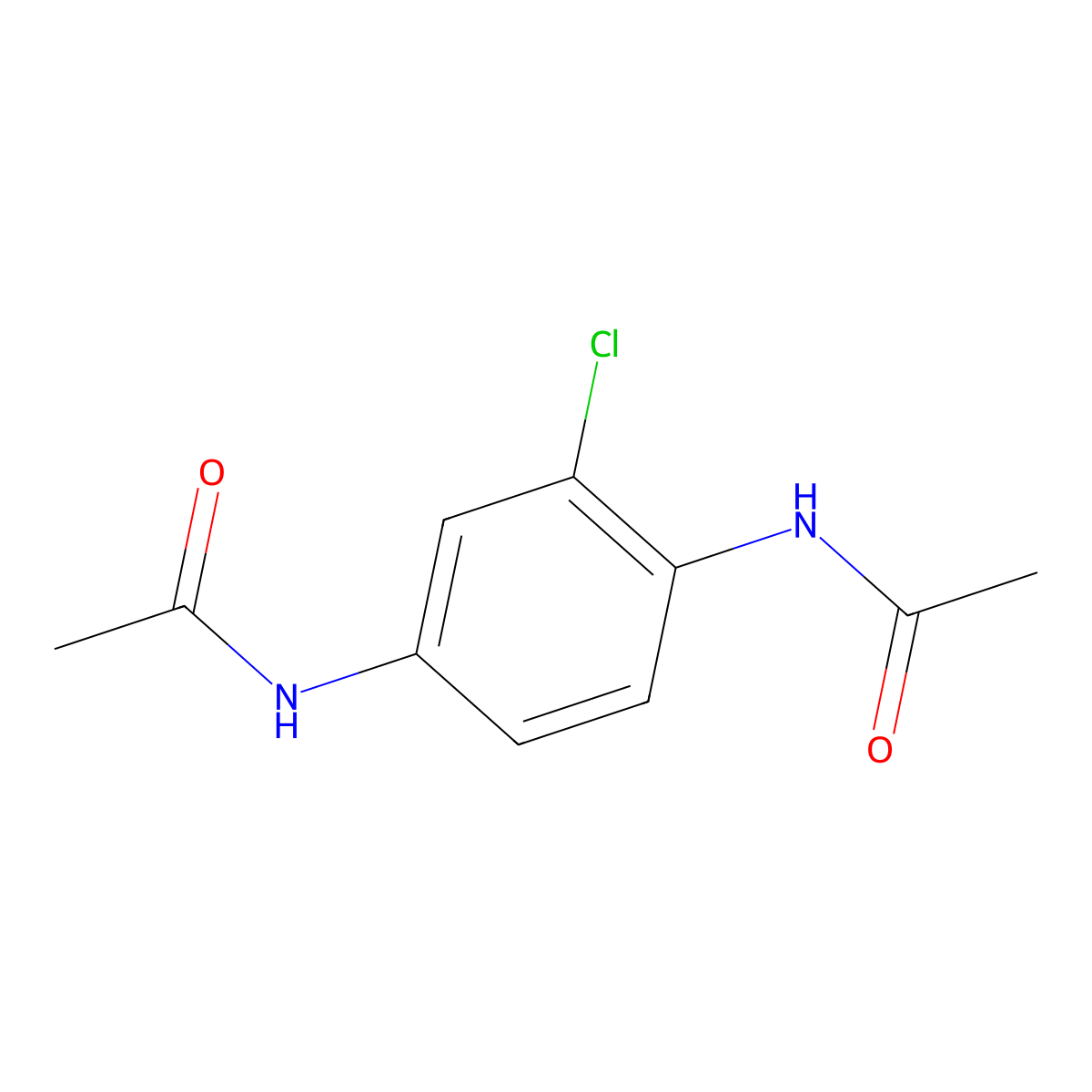 N,N'-(2-Chloro-1,4-phenylene)bisacetamide molecular structure, CAS 50610-32-7