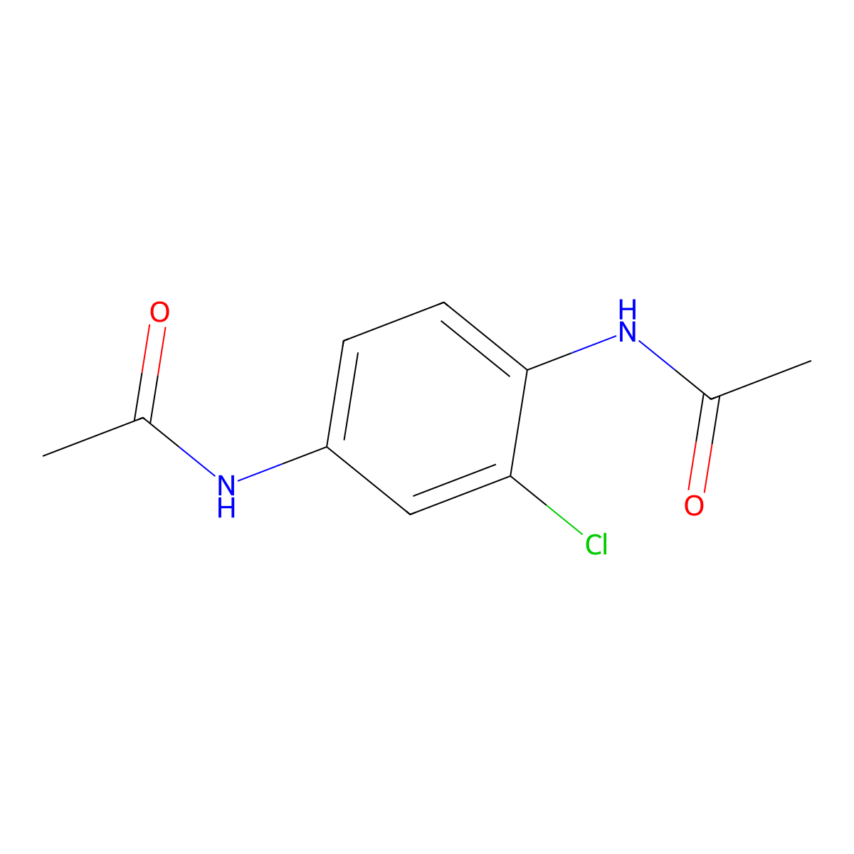 N,N'-(2-Chloro-1,4-phenylene)bisacetamide molecular structure, CAS 50610-32-7