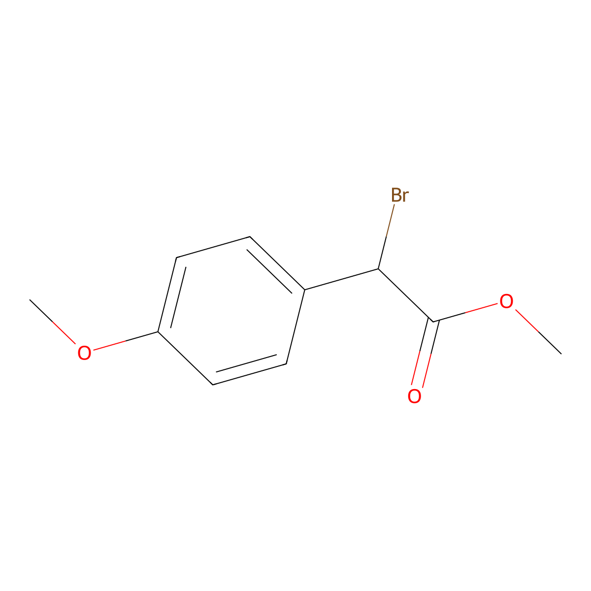 Methyl 2-bromo-2-(4-methoxyphenyl)acetate molecular structure, CAS 50612-99-2