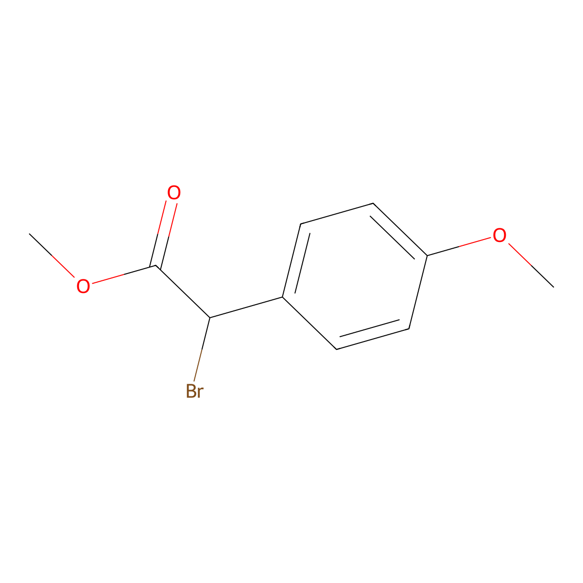Methyl 2-bromo-2-(4-methoxyphenyl)acetate molecular structure, CAS 50612-99-2