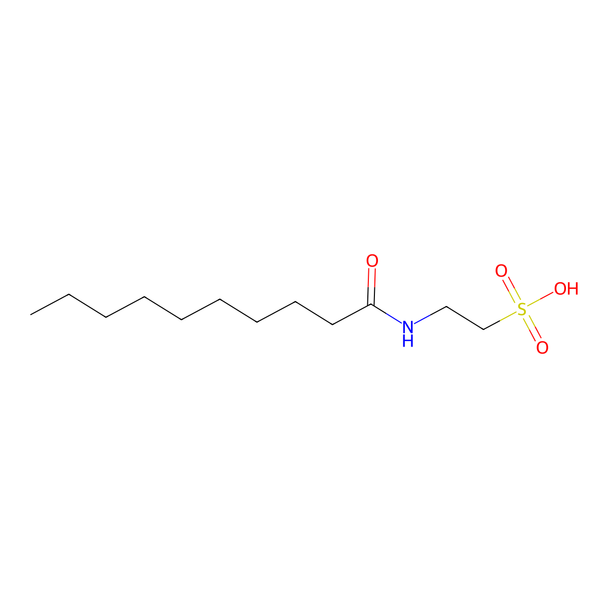 2-(Decanoylamino)ethanesulfonic acid molecular structure, CAS 50613-53-1