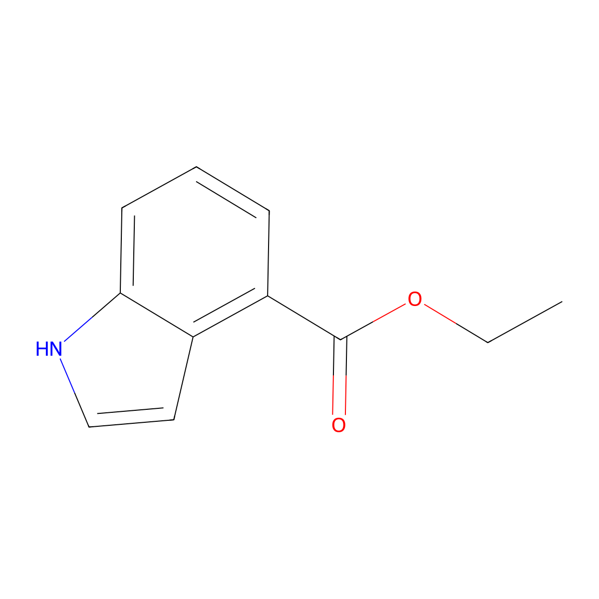 Ethyl indole-4-carboxylate molecular structure, CAS 50614-84-1