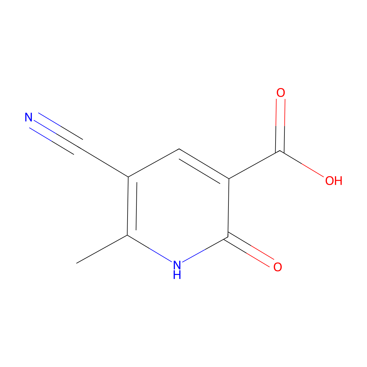 5-Cyano-2-hydroxy-6-methylnicotinic acid molecular structure, CAS 50617-56-6