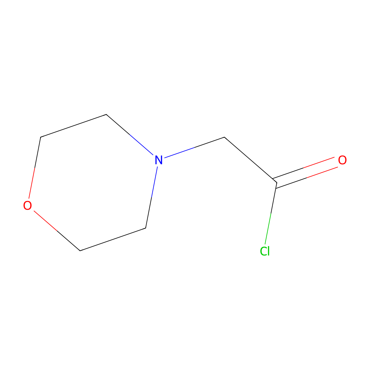 4-Morpholineacetyl chloride molecular structure, CAS 50618-82-1
