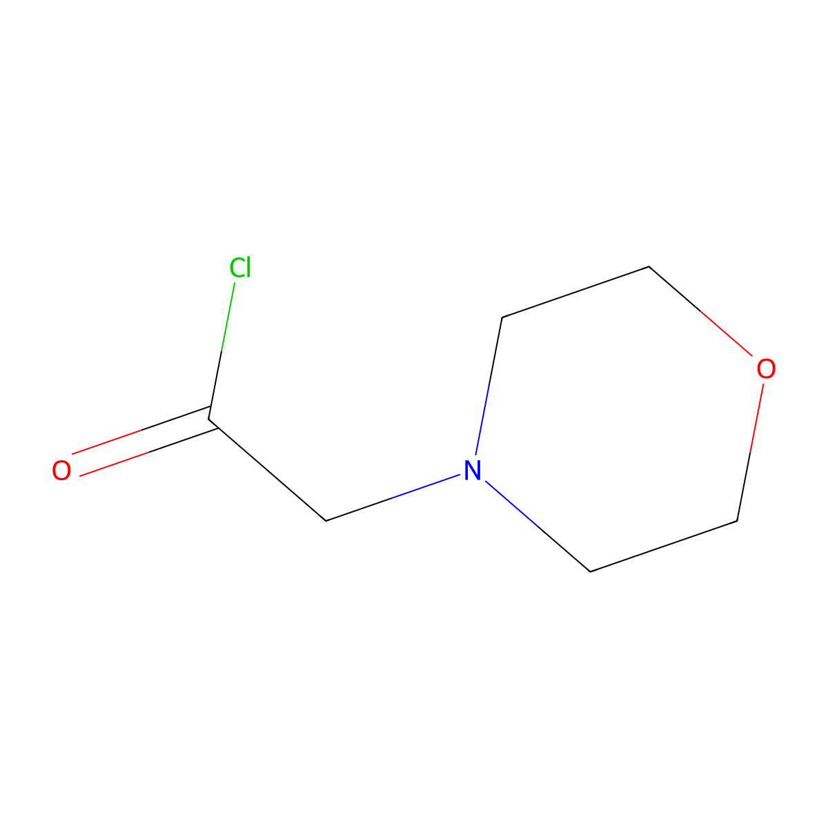4-Morpholineacetyl chloride molecular structure, CAS 50618-82-1