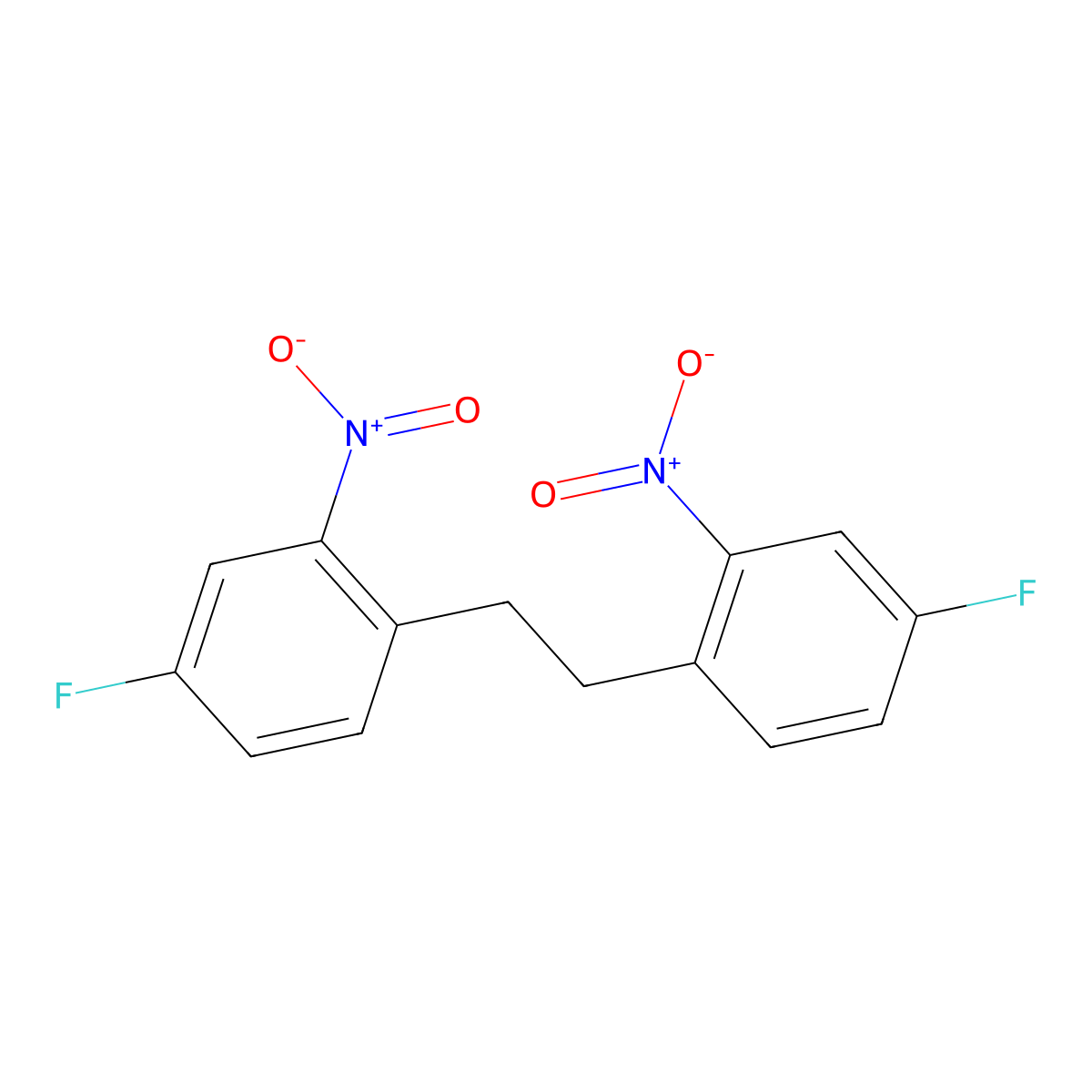 4,4'-Difluoro-2,2'-dinitrobibenzyl molecular structure, CAS 50618-92-3