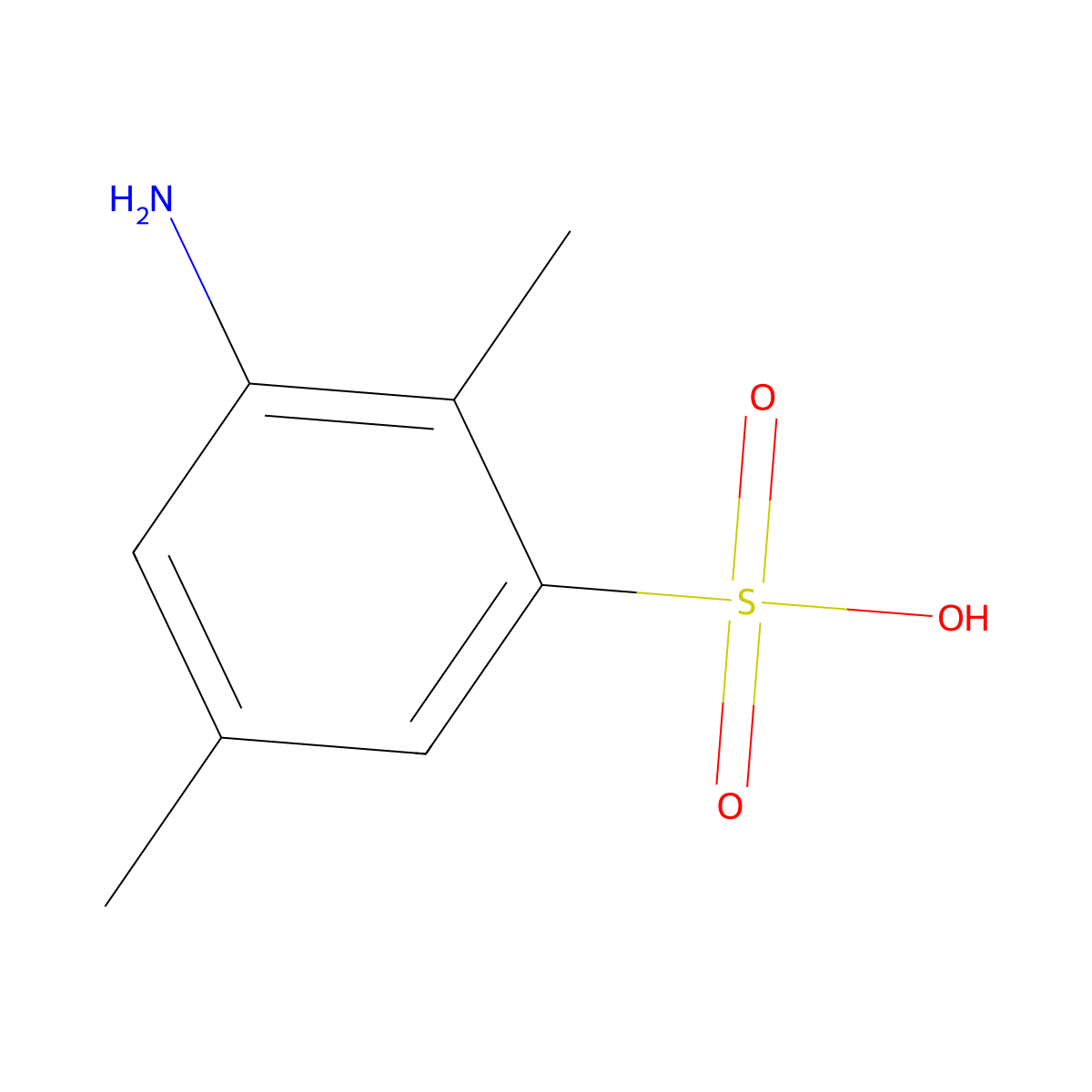 3-Amino-2,5-dimethylbenzene-1-sulfonic acid molecular structure, CAS 50619-01-7