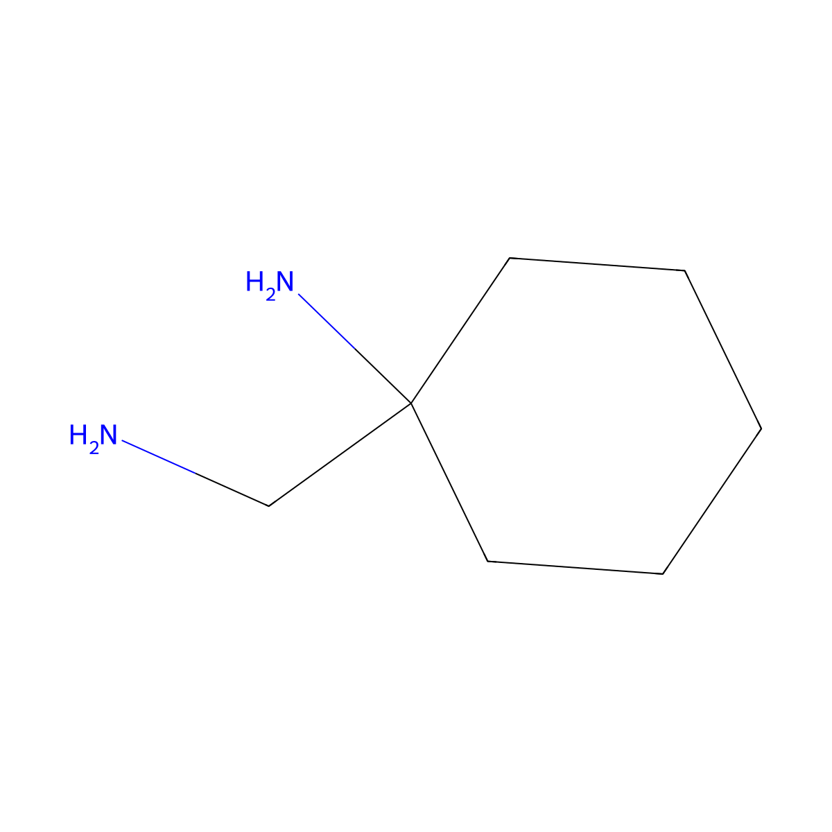 1-Aminocyclohexanemethanamine molecular structure, CAS 5062-67-9