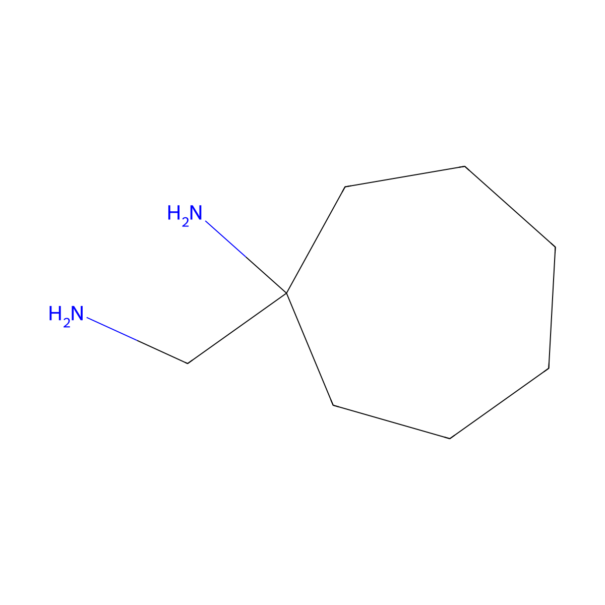 Cycloheptanemethanamine, 1-amino- molecular structure, CAS 5062-68-0