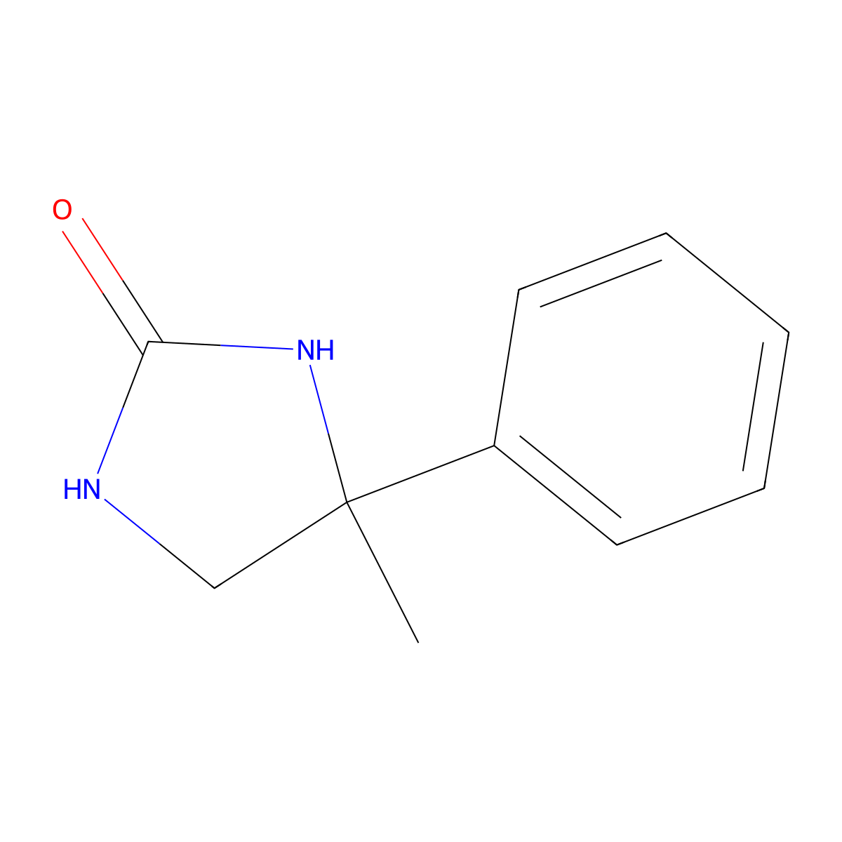 4-Methyl-4-phenylimidazolidin-2-one molecular structure, CAS 5062-77-1