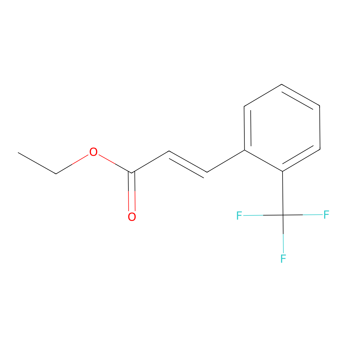 2-Trifluoromethylcinnamic acid ethyl ester molecular structure, CAS 50620-98-9