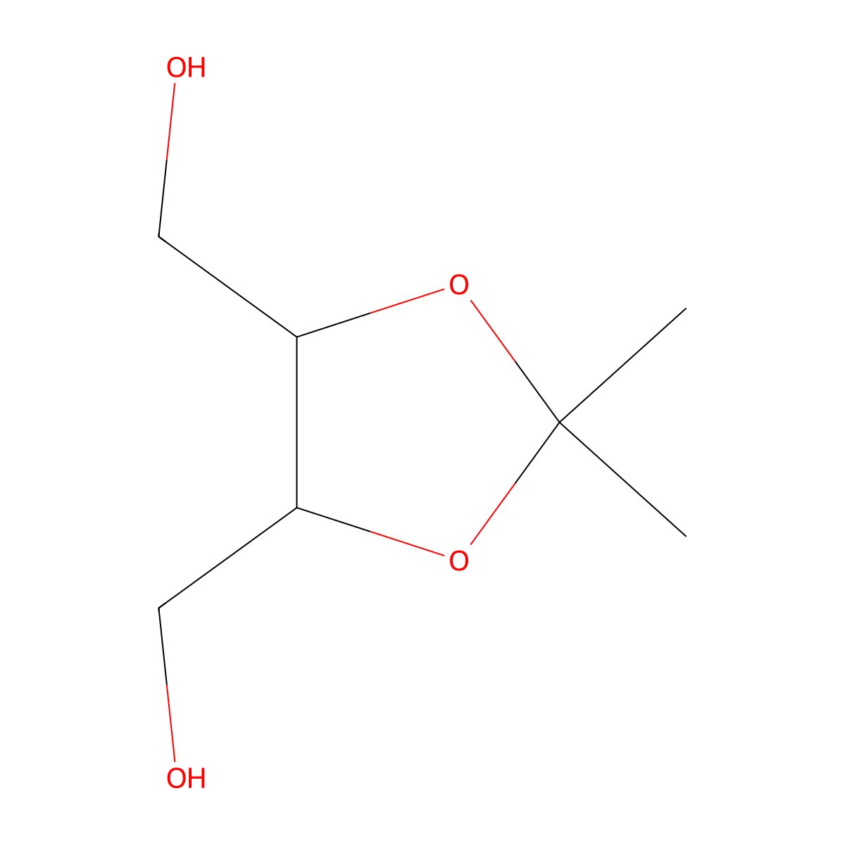 1,3-Dioxolane-4,5-dimethanol, 2,2-dimethyl-, (4S,5S)- molecular structure, CAS 50622-09-8