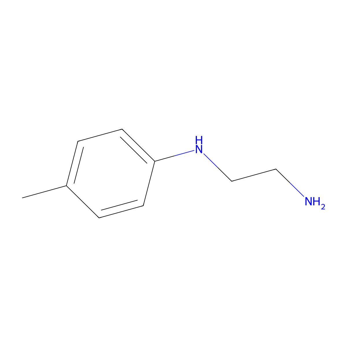 1,2-Ethanediamine, N-(4-methylphenyl)- molecular structure, CAS 50622-50-9